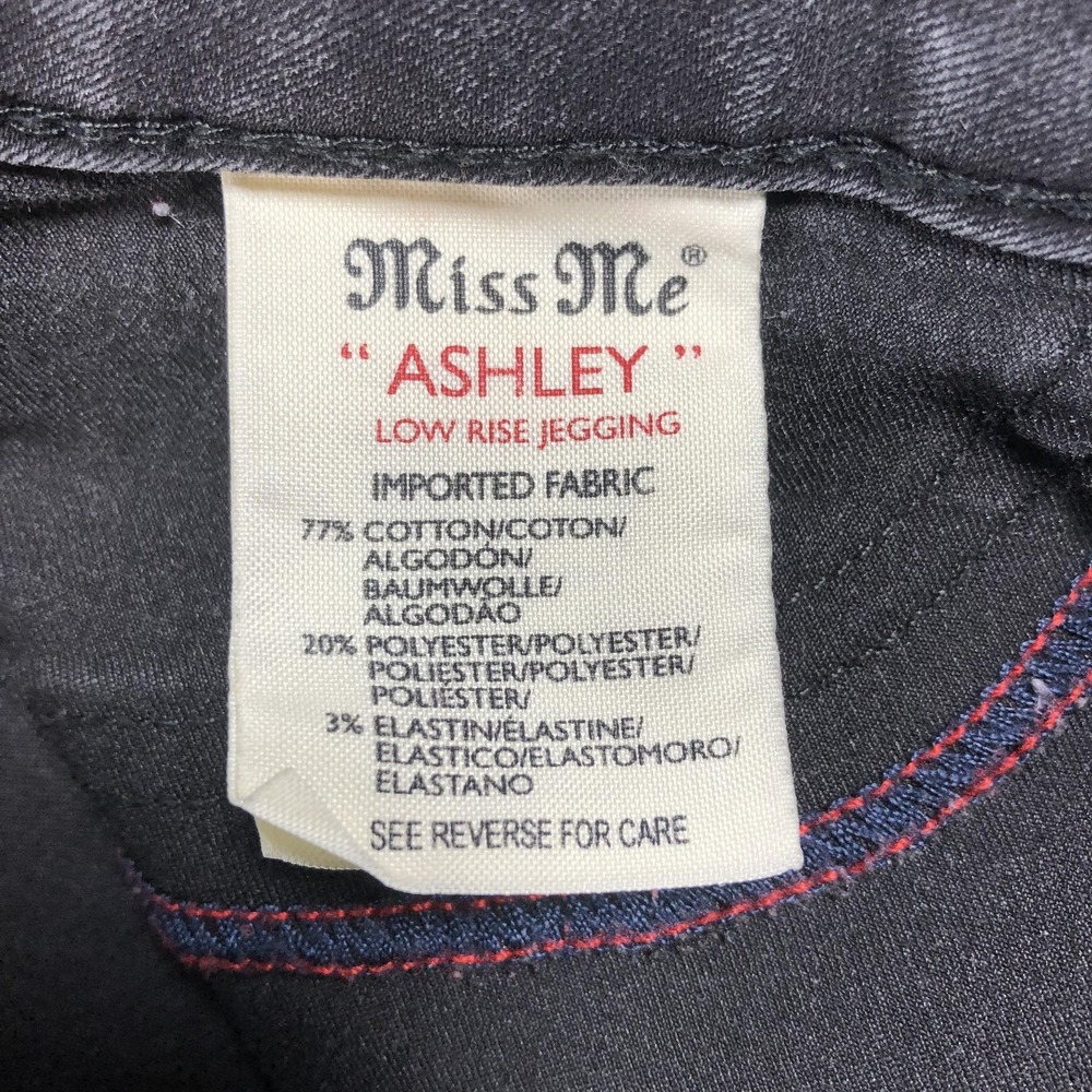 Miss Me Ashley Jeggings‎ Womens 28 Black Low Rise Skinny Stretch Denim Jeans - Picture 9 of 16